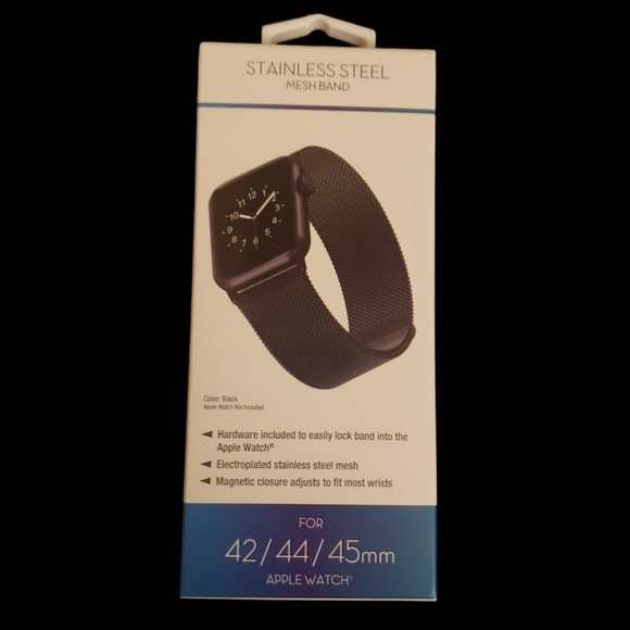 WITHit Other - WITHit Stainless Steel Mesh Band For 42/44/45mm Apple Watch